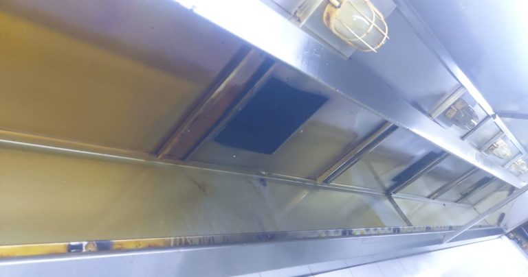 Cleaned Industrial Kitchen Hood